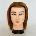 thumbnail image 1 of Hair Mannequin with Human Hair for Barber and Hairdresser Training - Male Styling for Haircut, Braiding, and Cosmetology Practice, 1 of 7