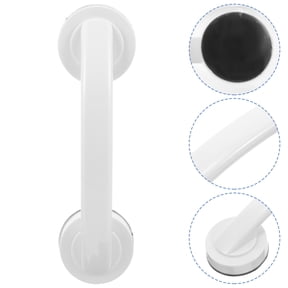 LOLIPPYY White Plastic Bathroom Grab Bar for Elderly, Wall Mounted Non-Skid Safety Handrail Support