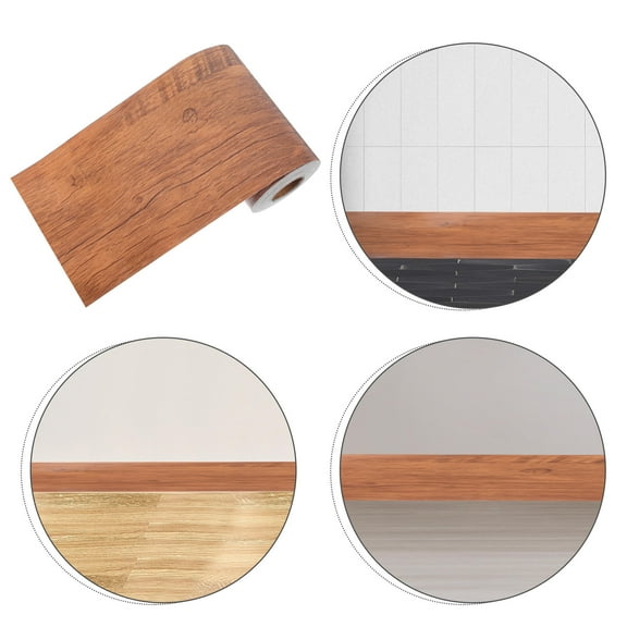 LOLIPPYY Bathroom Mirror Border Tape Wood Grain Tape Light Brown Furniture Repair For Office Decoration 1 Roll