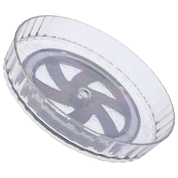 LOLIPPYY Bathroom Organizer Round Rotating Makeup Tray White Stainless Steel Rotation Kitchens 1Pcs