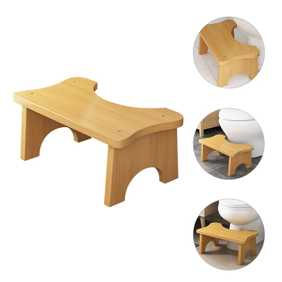 LOLIPPYY Bathroom Squatting Stool Khaki Load-bearing Practical Design 1 Pcs