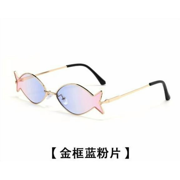 LOLIPPYY Beach Sunglasses: Trendy Fish-Shaped Sun Protection Sunglasses - Hawaiian Parties Funny Luau Glasses - Summer Beach Photo Booth Prop Novelty Eyewear