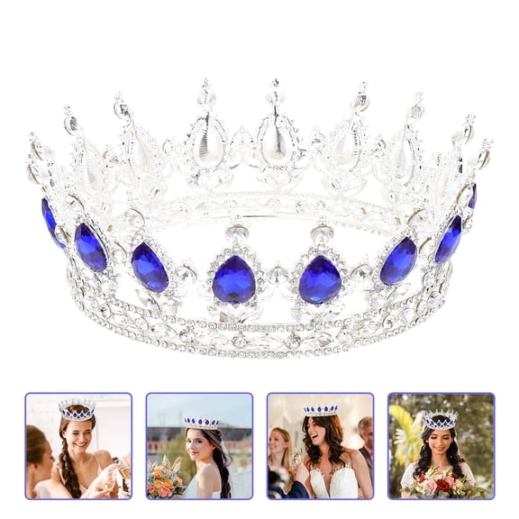 LOLIPPYY Beautiful Alloy Bridal Crown Headdress Wedding Dress Tiara for Birthday and Prom