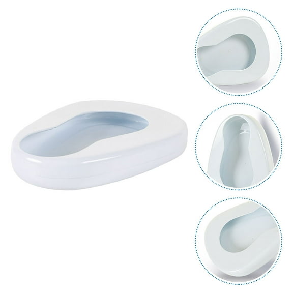 LOLIPPYY Bed Pan for Elderly Females Enamel White Easy to Clean 1Pcs