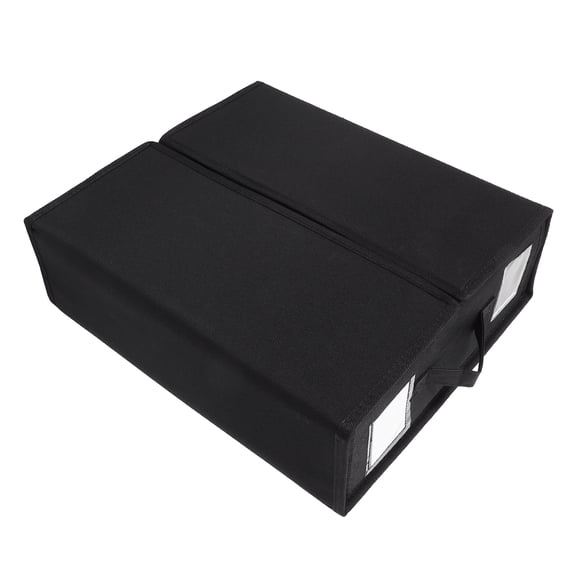 LOLIPPYY Black Oxford Cloth Bedsheet Storage Box, Space-Saving Under Bed Organizer, 1 Piece