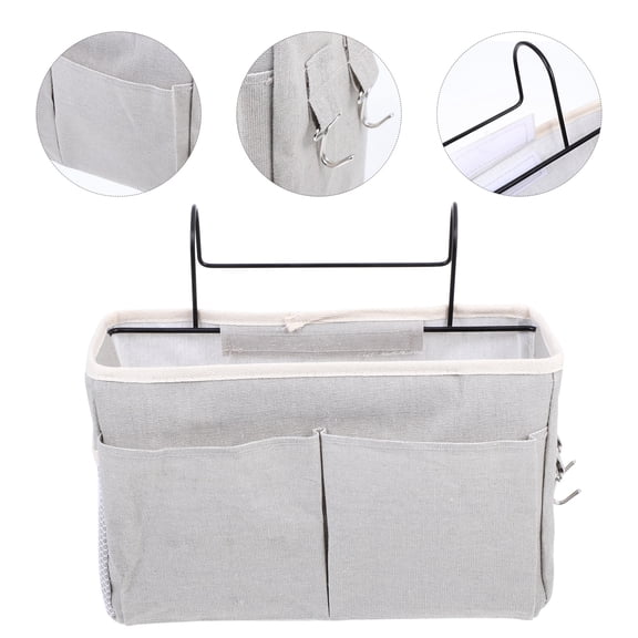 LOLIPPYY Bedside Bag Polyester Grey Hanging 1Pack