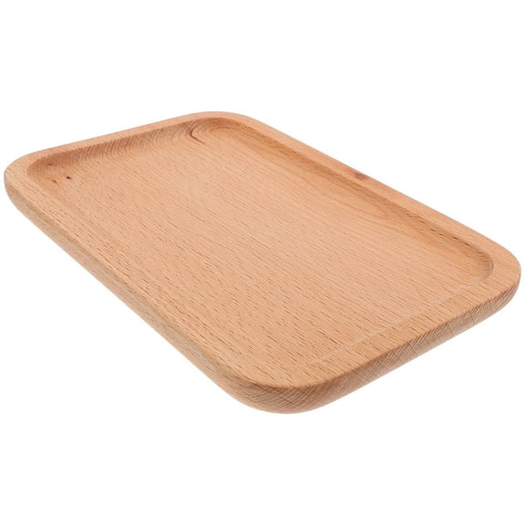 LOLIPPYY Beech Wooden Serving Tray for Home Use Perfect for Sushi and Appetizers Beige 14.5 x 10.5 inches