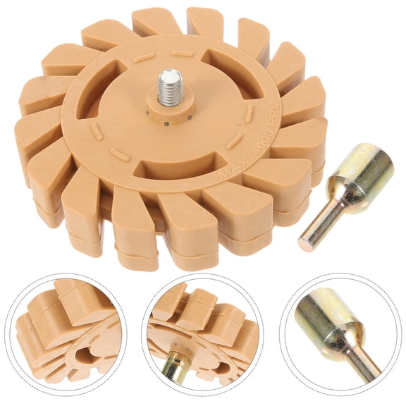 LOLIPPYY Beige Rubber Eraser Wheel for Cleaning Efficiently Removes Stickers and Decals Compatible with Drill