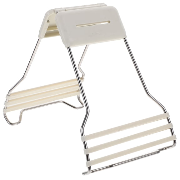 LOLIPPYY Beige Stainless Steel and PP Plate Lifter Hot Bowl Gripper Anti Scald Kitchen Tool with Ergonomic Handle