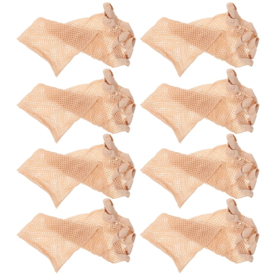 LOLIPPYY Beige Wig Hair Nets 8PCS Comfortable Breathable Polyester Adjustable Size for Secure Wig Wearing