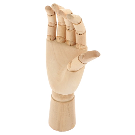 LOLIPPYY Beige Wooden Hand Model for Decor Flexible Joint Hand Sketching Display
