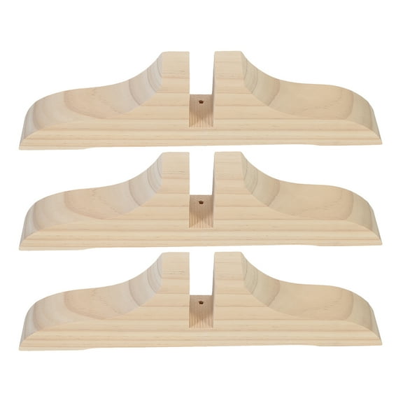 LOLIPPYY Beige Wooden Room Divider Stand for Privacy Screen Support Compact and Lightweight 3pcs