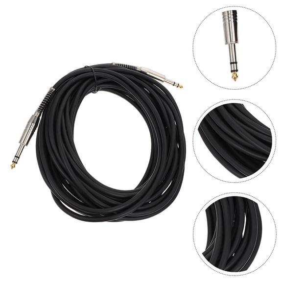 LOLIPPYY Professional Black Guitar Cable with High-Fidelity Sound and Bend-Resistant Design