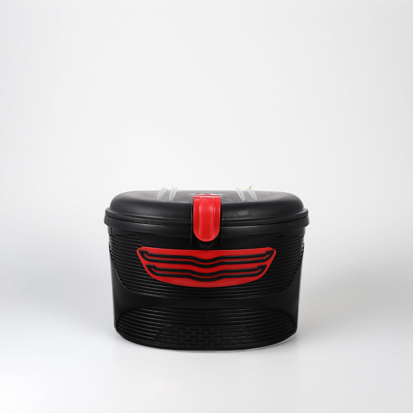 LOLIPPYY Bike Front Frame Storage Basket Red Woven Plastic with Anti-Prying Lock for Bikes