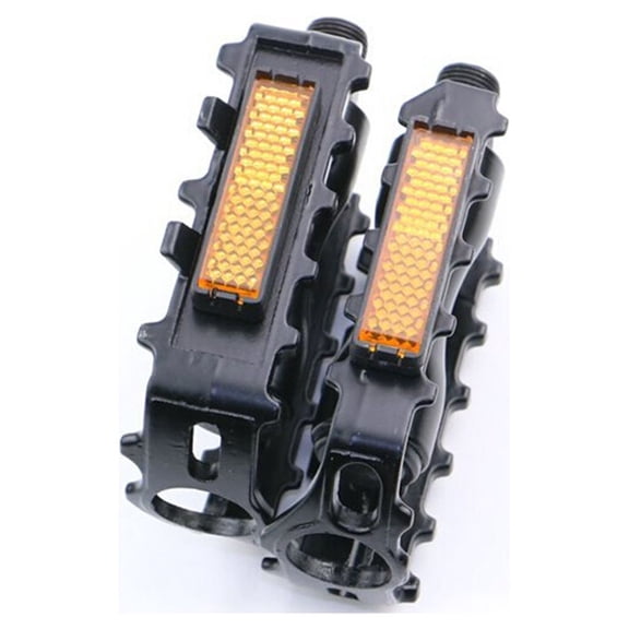 LOLIPPYY Bike Pedals Anti Skid Metal and Plastic Track Pedals for Safe Cycling