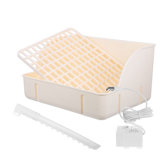 LOLIPPYY Bird Bath Shower With Circulating Water System For Cockatiels Owners Plastic White 1 Set