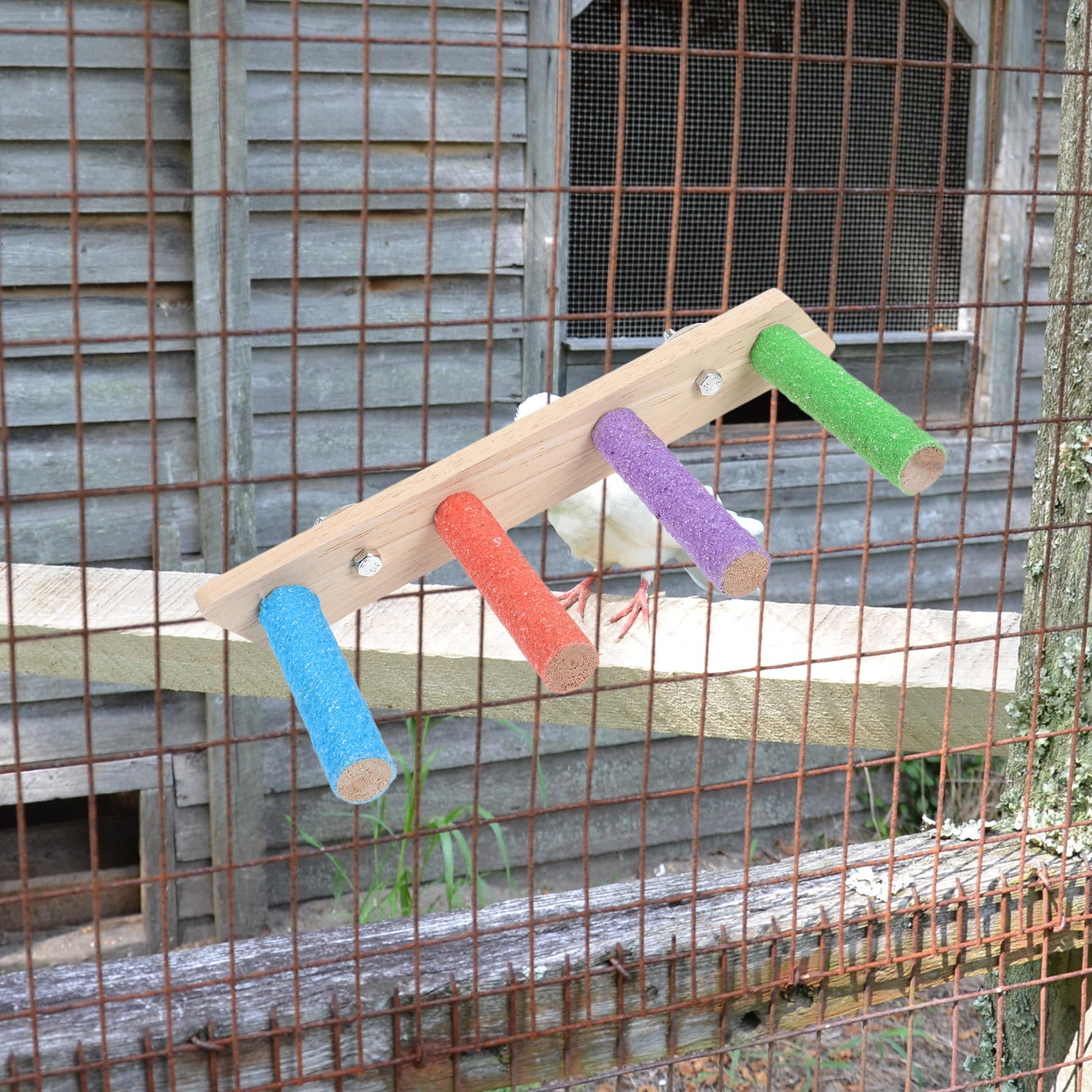 Visual Reference: Lolippyy Bird Cage Ladder Parakeet Climbing Ladder Wooden Physical