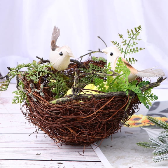 LOLIPPYY Bird Nest Decoration with Realistic Eggs for Wedding, Cocktail Party, Festival, and Home Display Accents