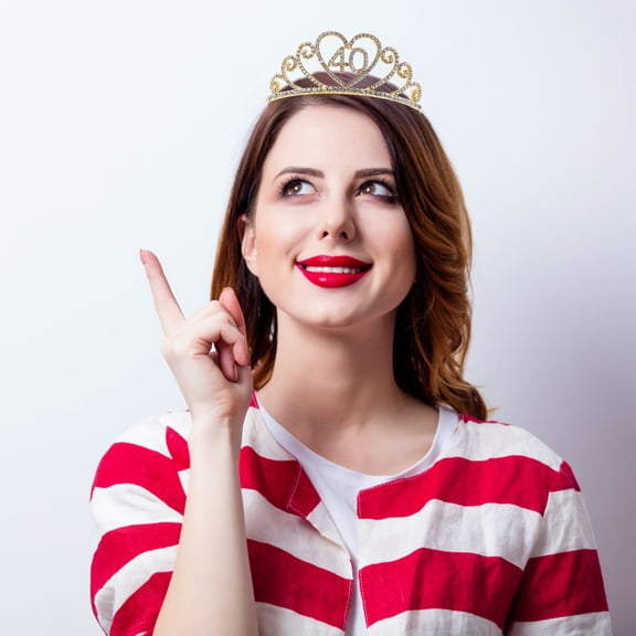 LOLIPPYY Birthday Crown Alloy Party Headdress Hair Accessory For Special Occasions 1Pack