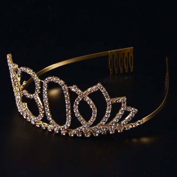 LOLIPPYY Birthday Crown Headbands Crystal Accessory for Women Prom Decorations 1Pack