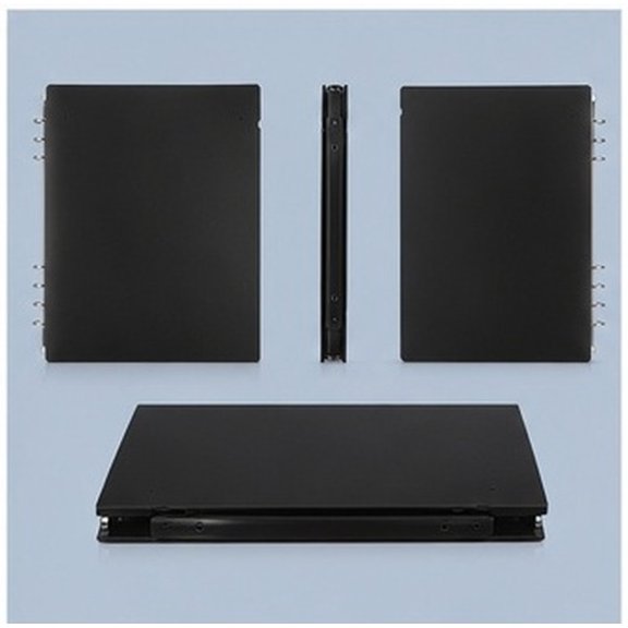 LOLIPPYY Black A4 Loose Leaf Notebook Shell Binder for Classrooms and Offices