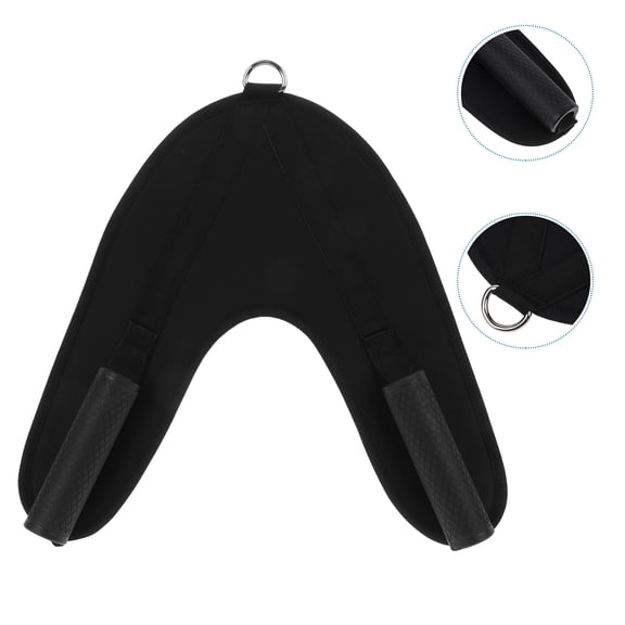 LOLIPPYY Black Abdominal Workout Strap Practical Training Stretch Belt for Core Muscle Strength