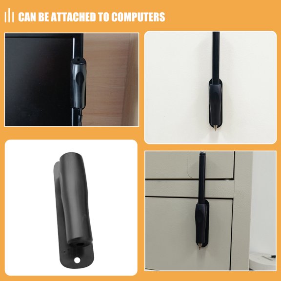 LOLIPPYY Black Adhesive Pen Holder Clip for Home with Vertical Design Secure Hold and Multipurpose Function 3pcs