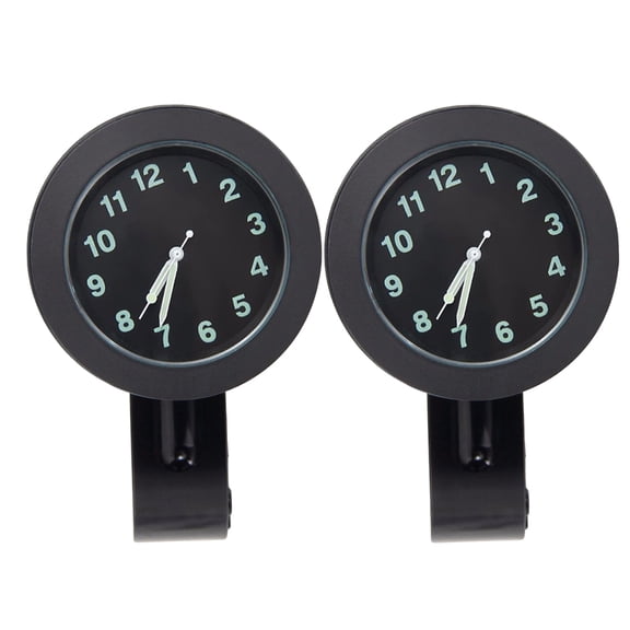 LOLIPPYY Black Aluminum Alloy Motorcycle Clock for Handlebar Mounting, Easy to Read and Install, Minimalist Style
