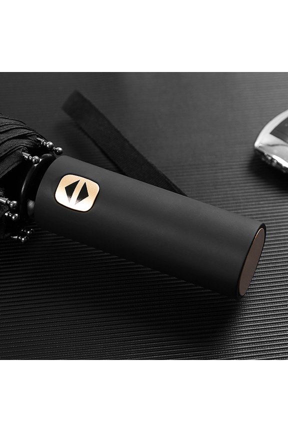 Black Automatic Umbrella Windproof Three Folding Portable Umbrella for Rain Or Sun