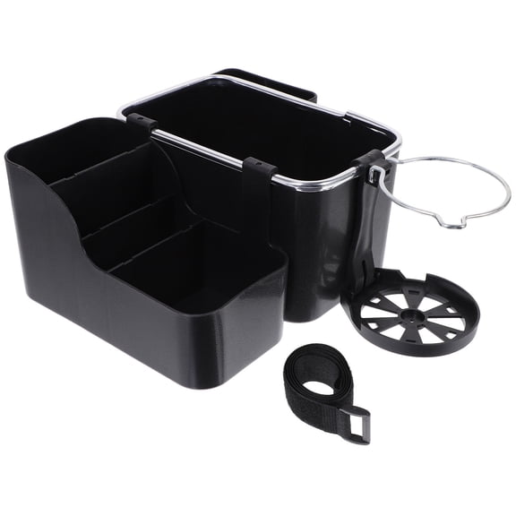 LOLIPPYY Black Automotive Center Console Organizer with Cup Holder and Phone Stand