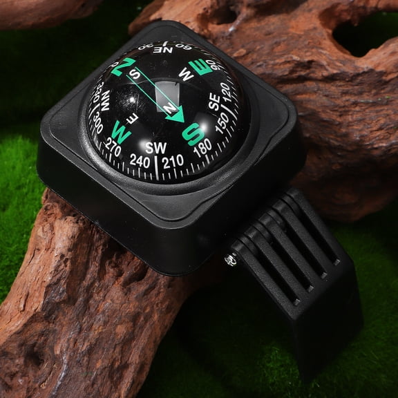LOLIPPYY Black Automotive Compass Ball for Outdoor Use High Precision Durable ABS Acrylic with Adjustable Orientation