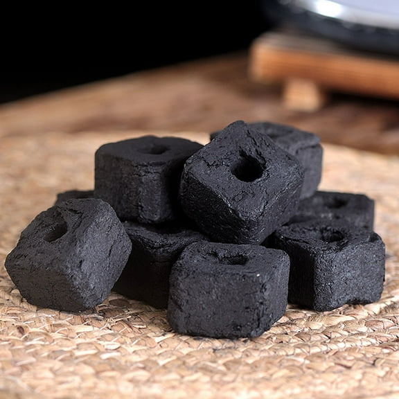 LOLIPPYY Black Briquettes for Korean BBQ, Outdoor Fire Pit, Grilling and Camping Use
