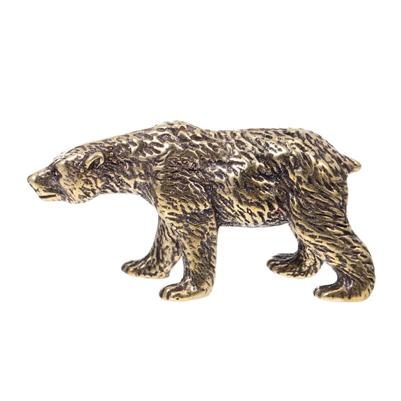 LOLIPPYY Black Bear Figurines Home Decor Antique Copper for Living Room 1Set