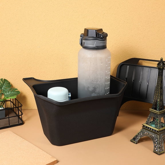 LOLIPPYY Black Car Storage Organizer Two in One Backseat Holder for Trash Bin and Small Items