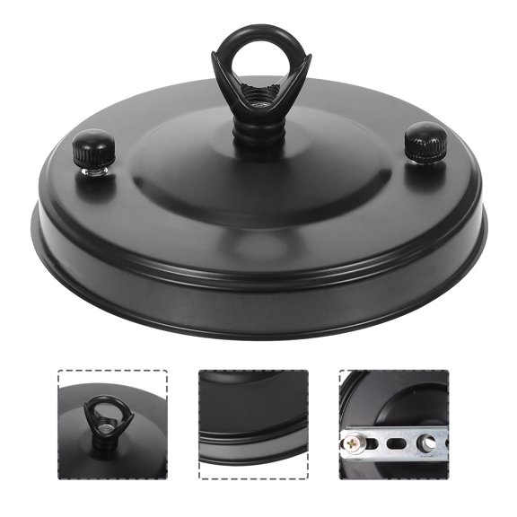 LOLIPPYY Strong Black Ceiling Mounting Plate for Light Fixtures and Pendant Kits