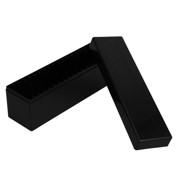 LOLIPPYY Black Coin Collection Box for Secure Storage and Elegant Display with 20 Slots Material Size 11.8 x 7.6 x 2.2 Inches