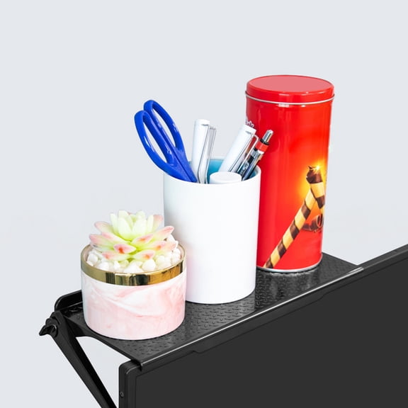 LOLIPPYY Black Computer Shelf for Monitor Storage ABS 1Pcs for Home Back to School