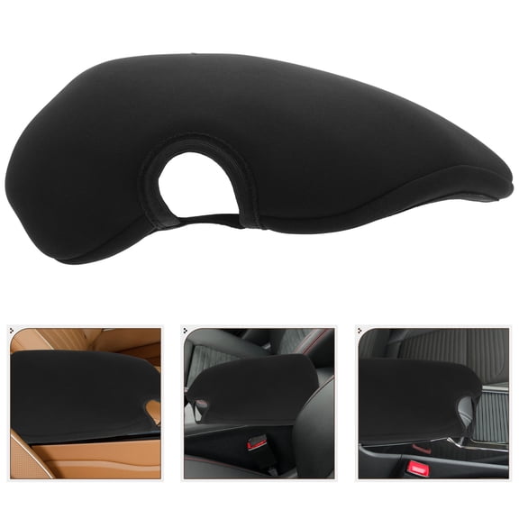 LOLIPPYY Black Cotton Center Console Armrest Cover Durable Protective Pad Easy Installation