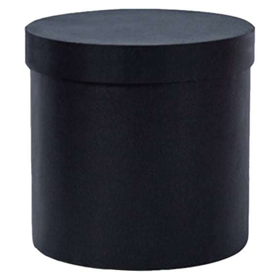 LOLIPPYY Black Cylinder Flower Box Paperboard Floral Bucket for Wedding, Birthday, Home Decor and Elegant Flower Arrangements