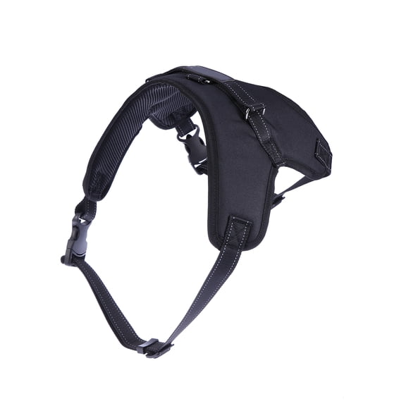 LOLIPPYY Black Dog Harness Oxford Cloth Large Durable Comfortable Saddle Style for Walking