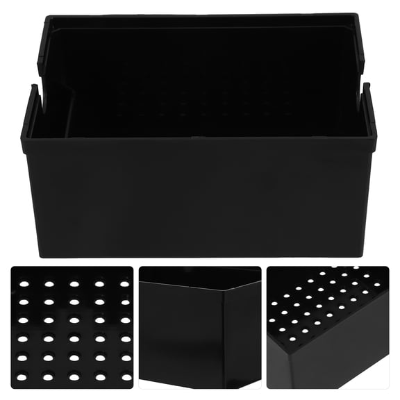 LOLIPPYY Black Drip Filter Box for Fish Tank Aquarium with Anti Overflow Baffle and Oxygen Enhancing Design