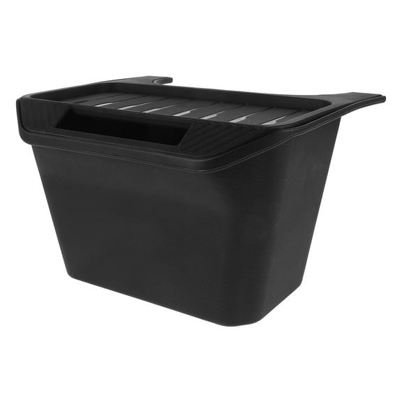 LOLIPPYY Black Dual-Purpose Car Storage Box with Rear Seat Organizer and Trash Container for Vehicle Interior