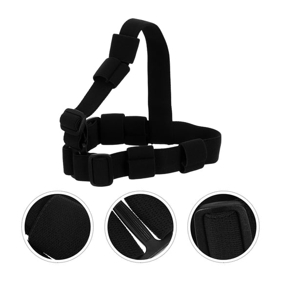 LOLIPPYY Black Elastic Headlamp Strap Replacement with Adjustable Holder for Hands Free Use and Repairs