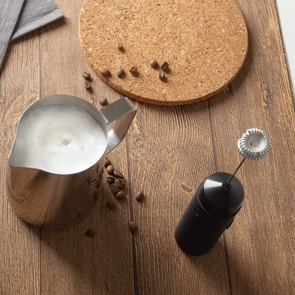 LOLIPPYY Black Electric Milk Frother Handheld Mixer for Kitchen Whisking and Mixing