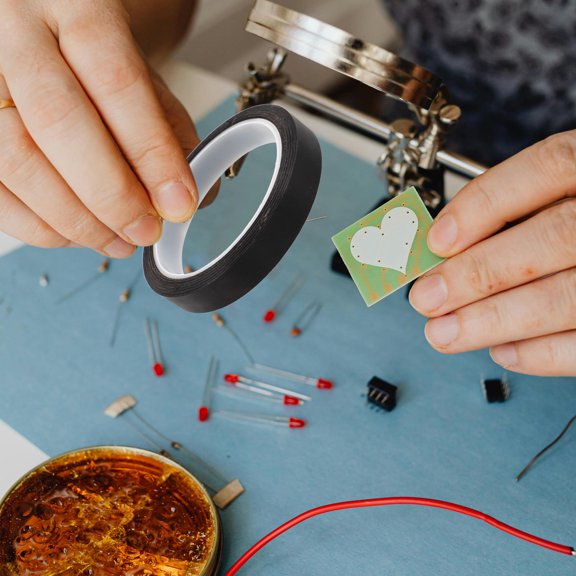 LOLIPPYY Black Esd Caution Tape with Grid Adhesive for Industrial Floor Marking and Packaging