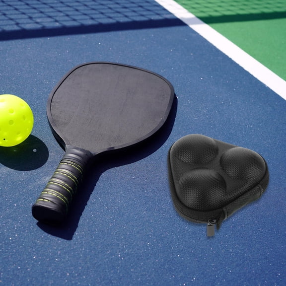 LOLIPPYY Black EVA Table Tennis Ball Storage Bag, Compact Ping Pong Ball Holder for Indoor and Outdoor Use