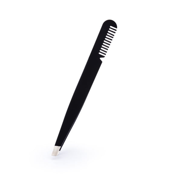 LOLIPPYY Black Eyebrow Clip Stainless Steel Makeup Tool for Balanced Controlled Hair Removal