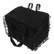 LOLIPPYY Black Folding Rear Basket with Frame and Removable Liner for Easy Storage and Convenient Transport