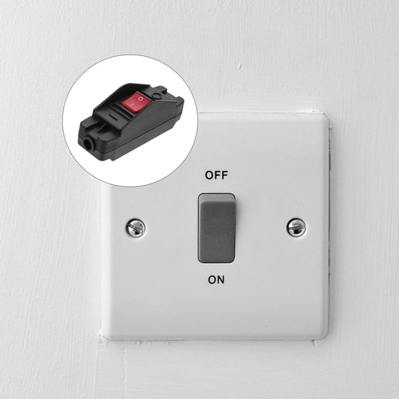 LOLIPPYY Black Inline Electrical Switch for Lamp Replacement with Anti Aging ABS Case