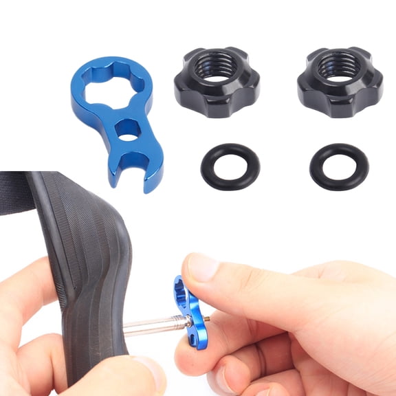 LOLIPPYY Black Inner Tube Valve Lock Nut for Bike with Low Wind Resistance and Wrench